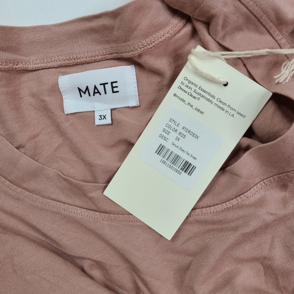 MATE THE LABEL Rose Pink Tencel Sleep Tee - S - Picture 3 of 4